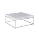 preview thumbnail 1 of 5, Somette Estelle 39" Square Cocktail Table with Acrylic Top and Steel Frame