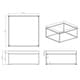 preview thumbnail 4 of 5, Somette Estelle 39" Square Cocktail Table with Acrylic Top and Steel Frame