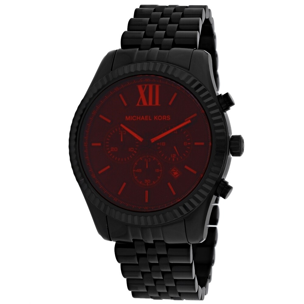 mens red michael kors watch