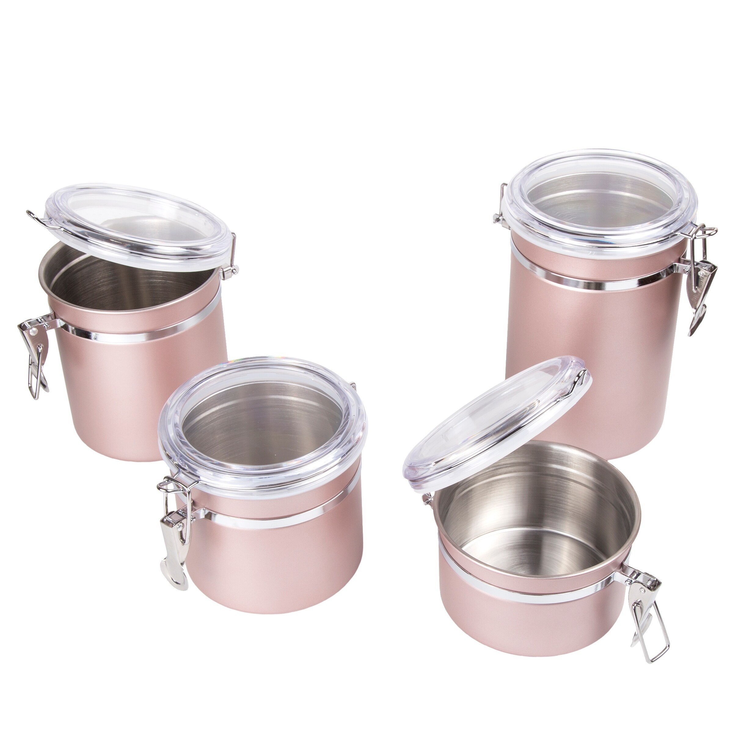 rose gold tea coffee sugar canisters