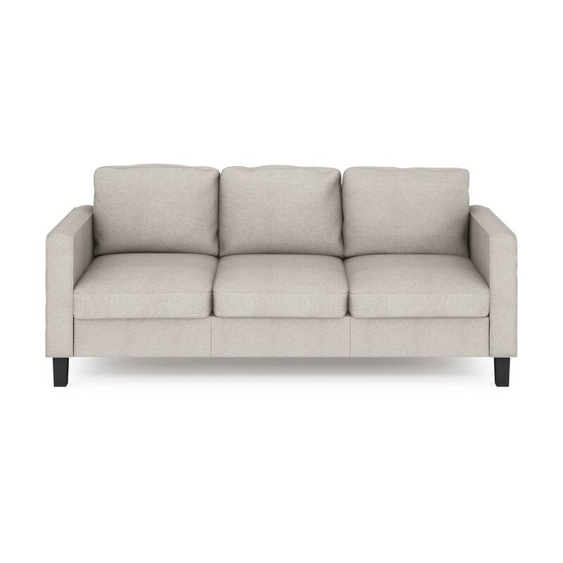 Furinno Bayonne Modern Upholstered 3-seater Sofa - Fog