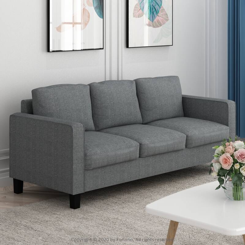 Furinno Bayonne Modern Upholstered 3-seater Sofa