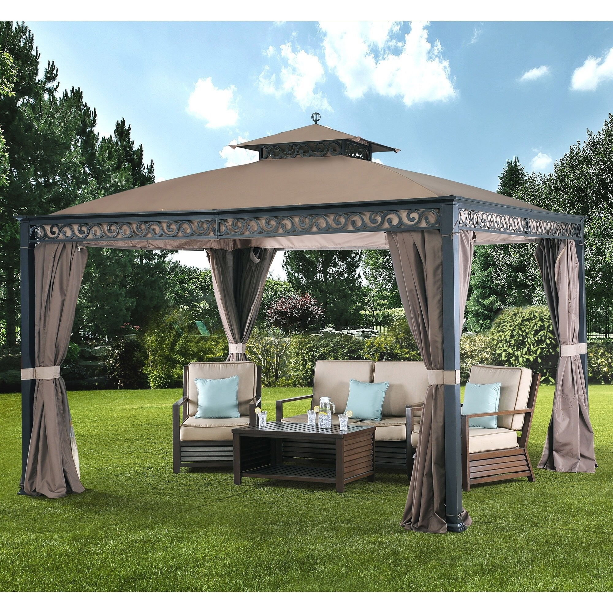 Replacement Canopy Cover for LGZ399PAL1B Sunjoy 10 x 12 ft Alum Fabric Camping Canopies & Shelters