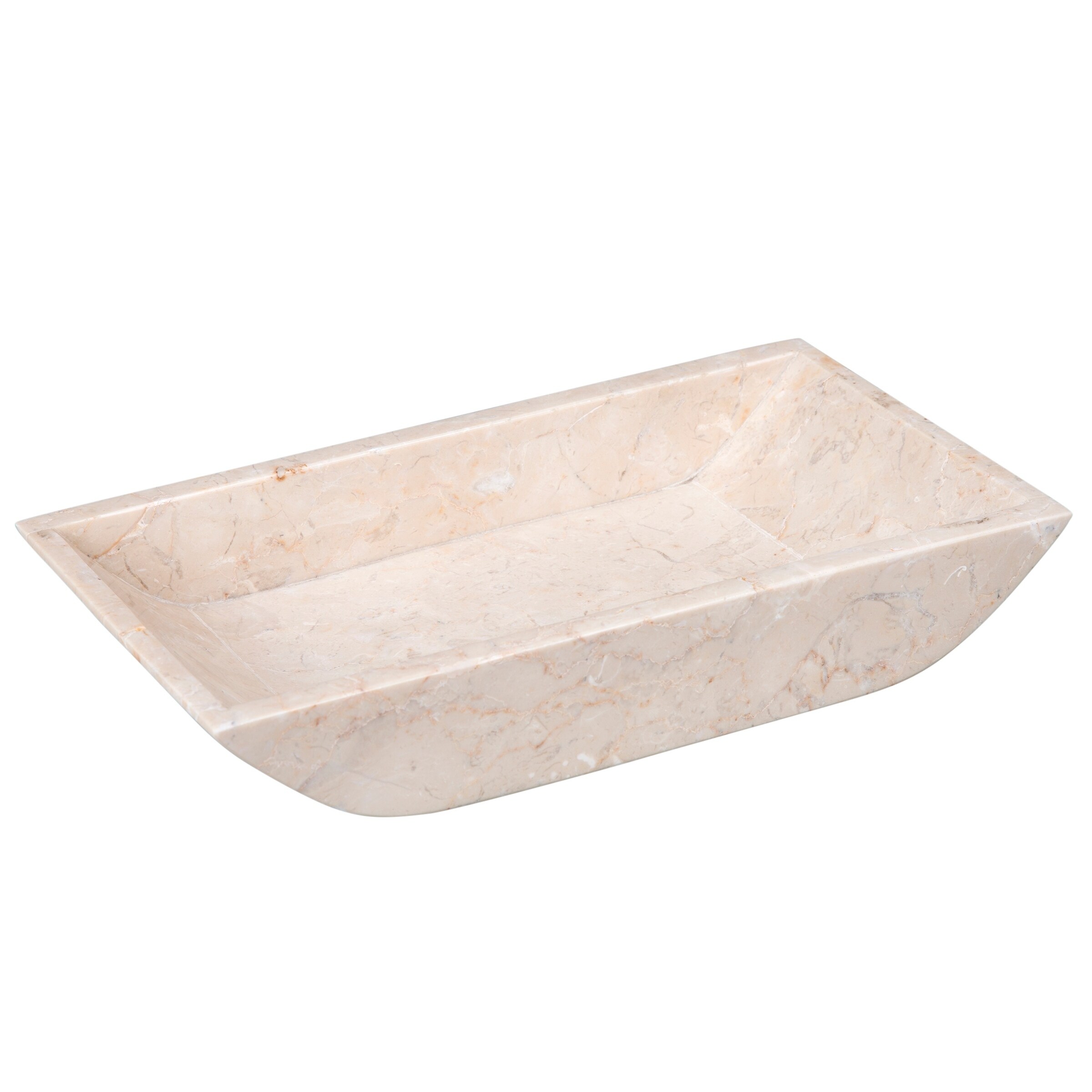 Creative Home Champagne Marble Boat Shaped Vanity Tray Beige On Sale Overstock 30915744