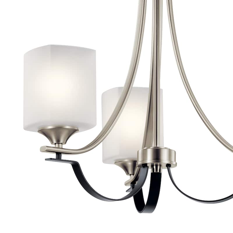 Kichler Lighting Tula 3-Light Semi Flush Chandelier Brushed Nickel