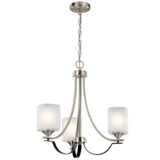 Kichler Lighting Tula 3-Light Semi Flush Chandelier Brushed Nickel