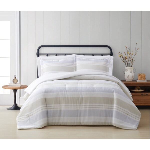 Cottage Classics Spa Stripe 3 Piece Comforter Set. Opens flyout.