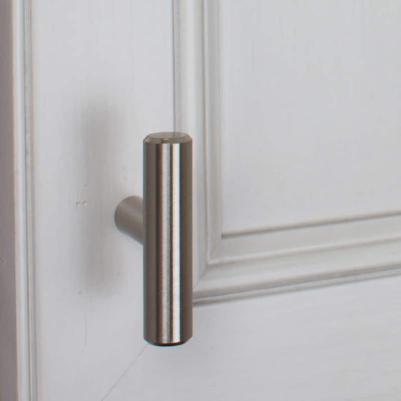 GlideRite 5-Pack 2 in. Stainless Steel Cabinet T-Knob Pulls - Stainless Steel