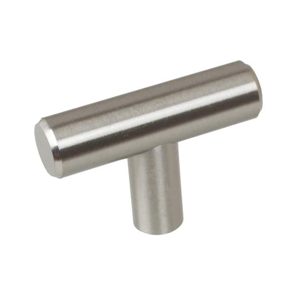slide 1 of 5, GlideRite 5-Pack 2-3/8 in Stainless Steel Solid Thick Cabinet T-Knob Pulls - Stainless Steel