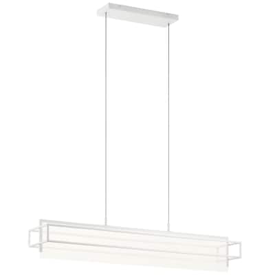 elan Vega LED Linear Chandelier White