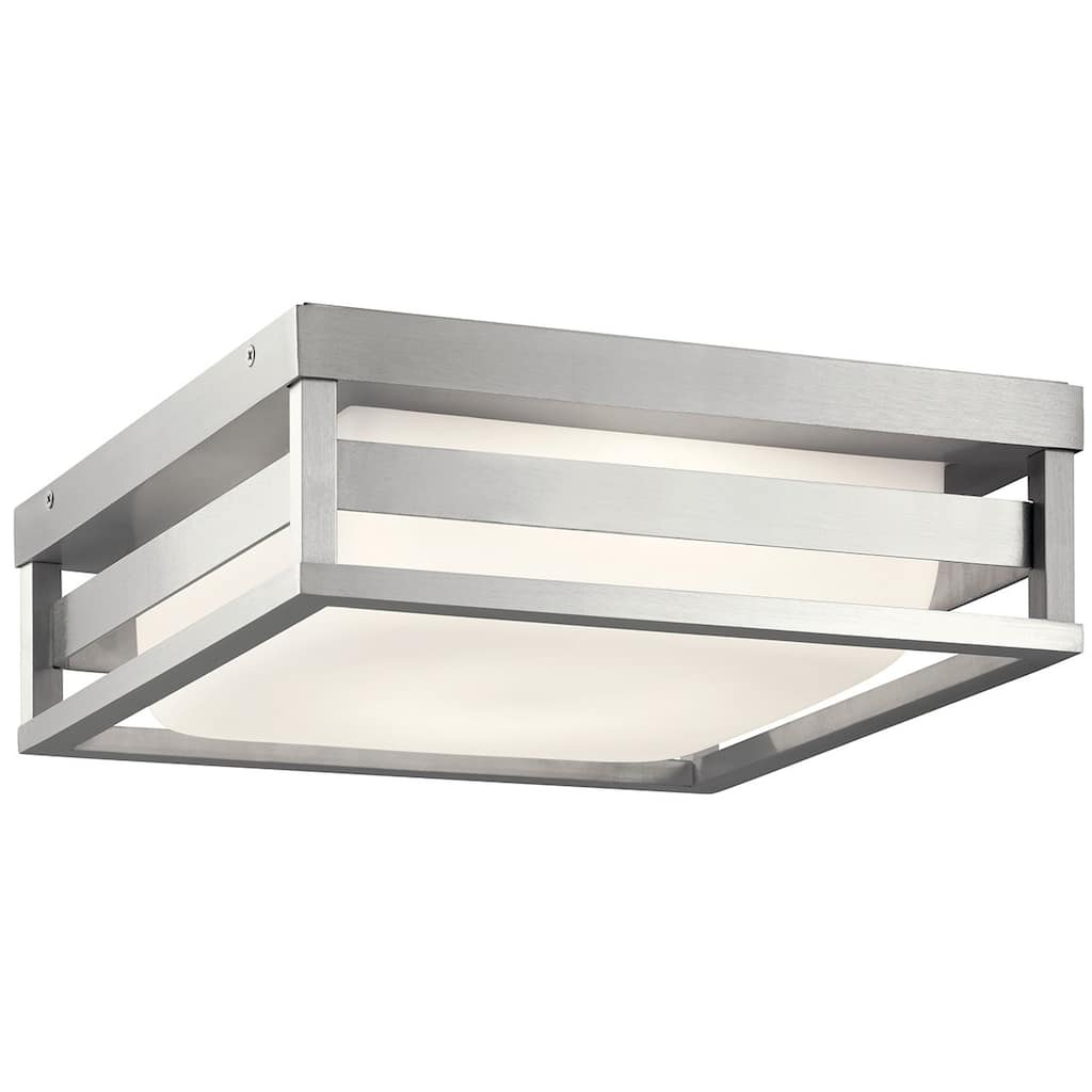 Kichler Lighting Ryler Outdoor LED Ceiling Light Brushed Aluminum