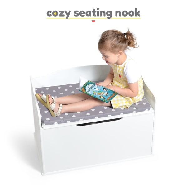 wooden toy chest with seat