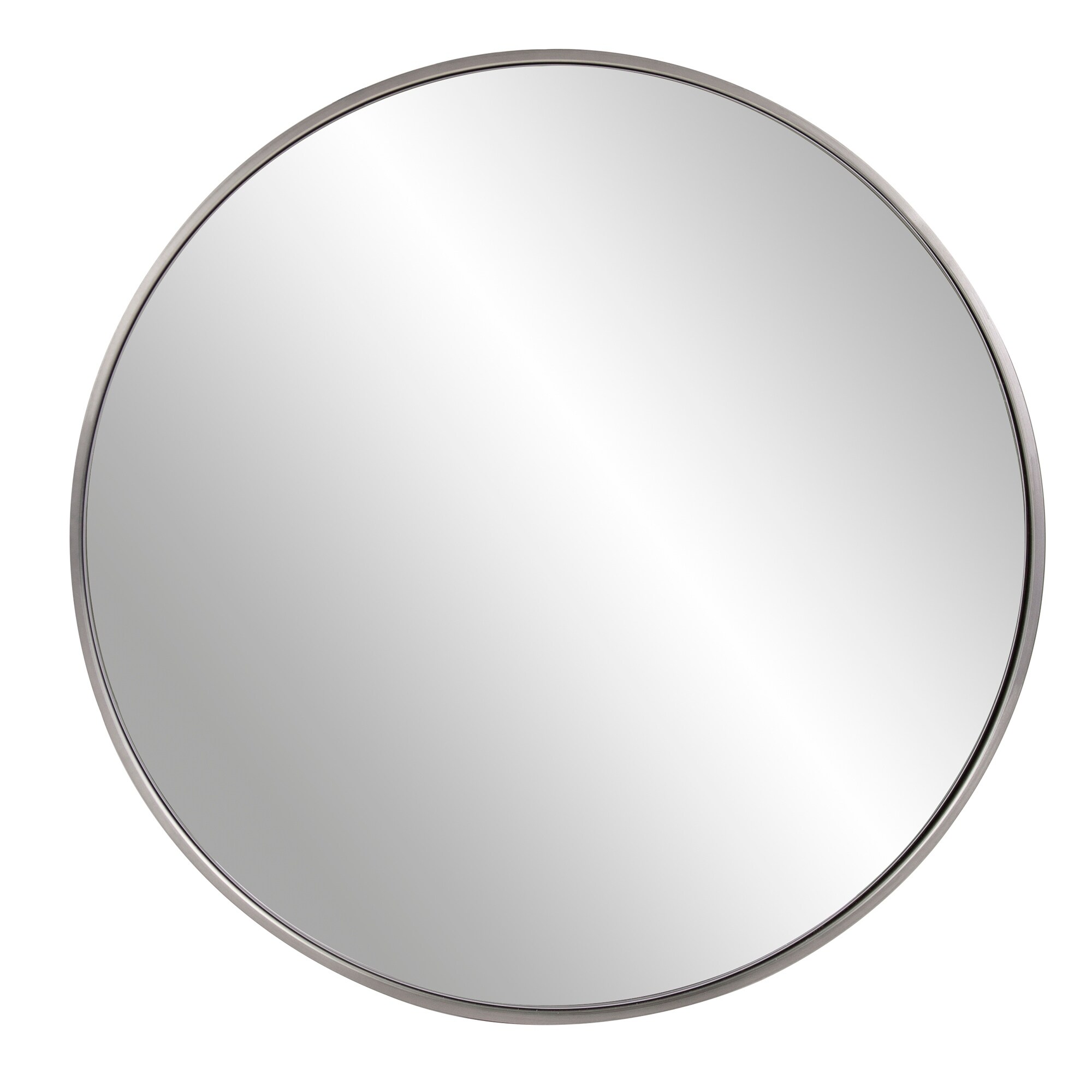 round silver mirror