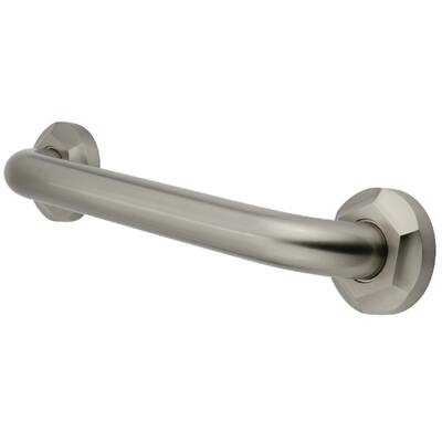 Metropolitan 18-Inch X 1-1/4-Inch OD Decorative Grab Bar in Brushed Nickel