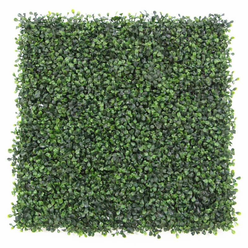 20-inch Square Artificial Boxwood Hedge Greenery Panel (Set of 24 ...