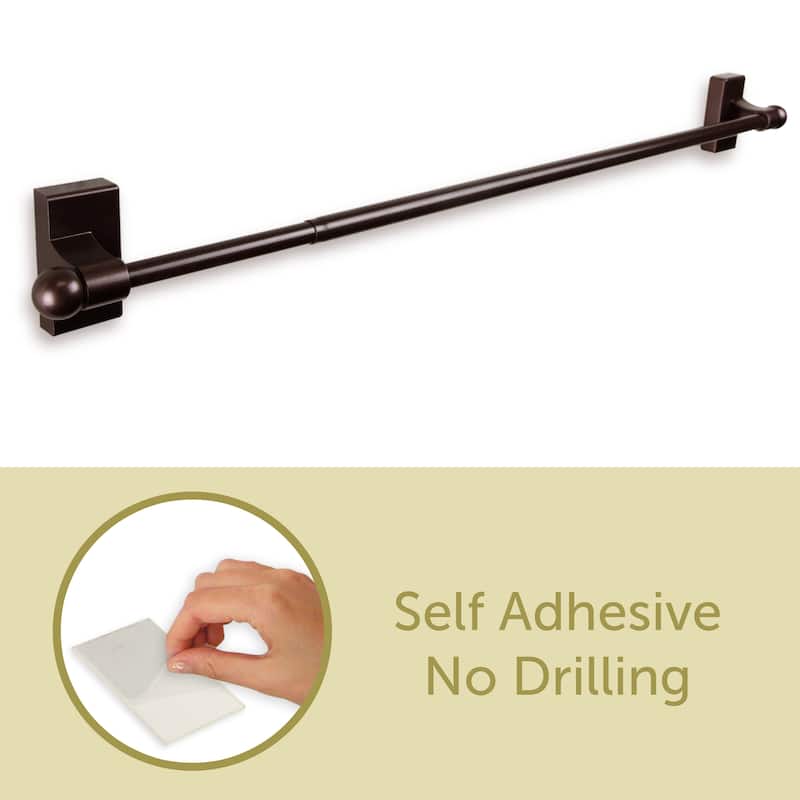 InStyleDesign Self-adhesive or Wall Mounted Rod 9-16 inch(Set of 2) - 9-16 inches - Cocoa