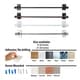 preview thumbnail 1 of 4, InStyleDesign Self-adhesive or Wall Mounted Rod 17-30 inch (Set of 2) - 17-30 inches