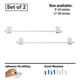 preview thumbnail 6 of 4, InStyleDesign Self-adhesive or Wall Mounted Rod 17-30 inch (Set of 2) - 17-30 inches White