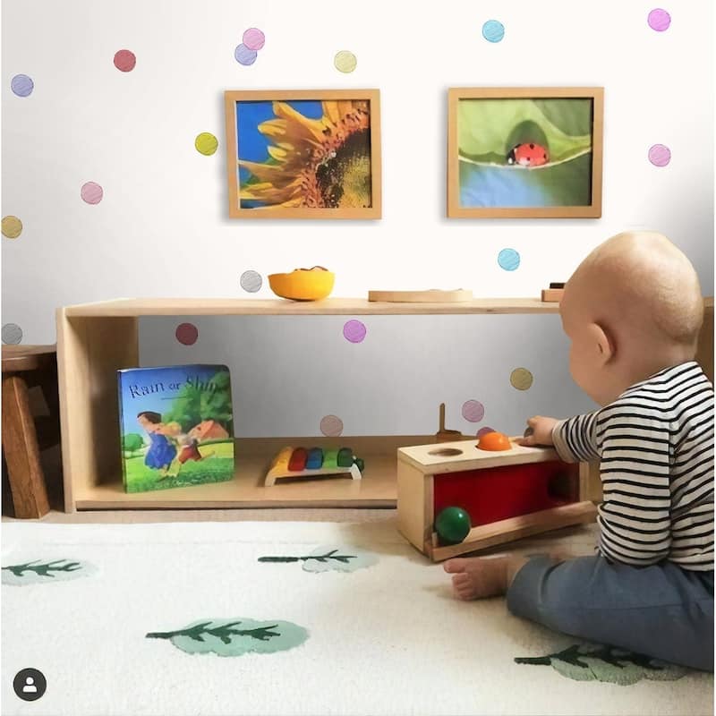 88 Pieces 2" Hand Drawing Colorful Polka Dots Wall Decal Set