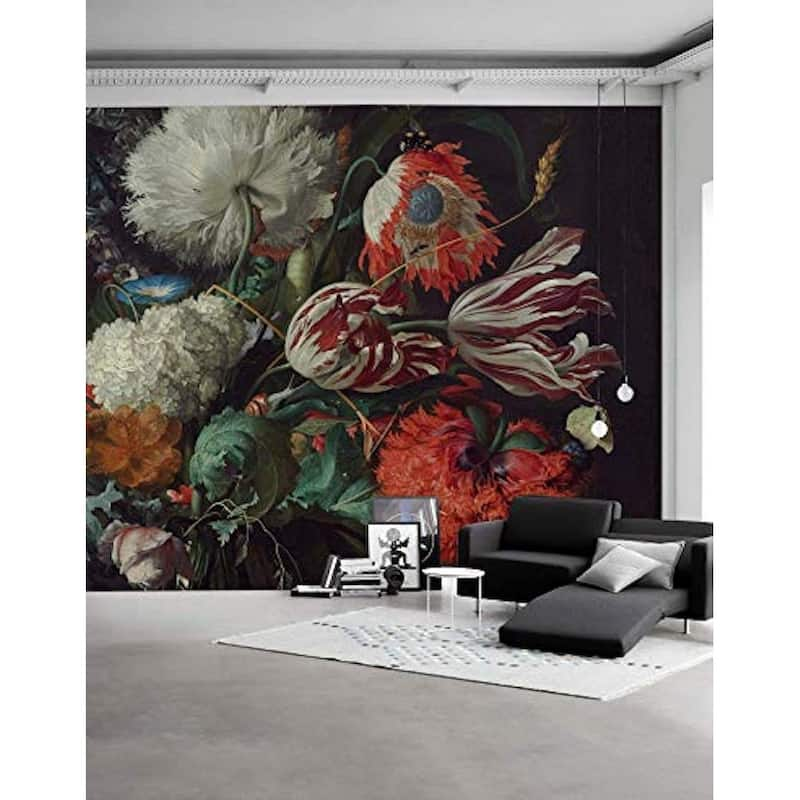 GK Wall Design Red Tulip Flower Floral Removable Wallpaper