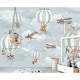 preview thumbnail 4 of 3, GK Wall Design Hot Air Balloon Animals and Airplane Wallpaper