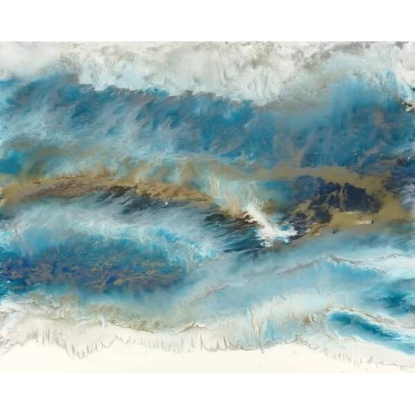 Blue Brown Brush Watercolor Splash Textile Wallpaper On Sale Overstock