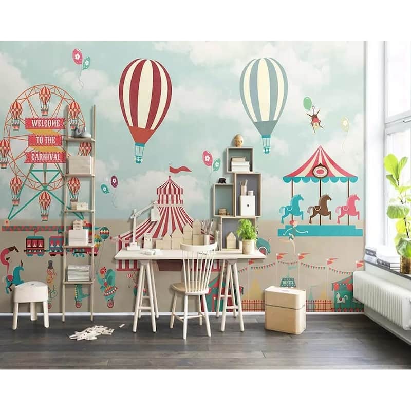 GK Wall Design Red Circus Amusement Park Wallpaper