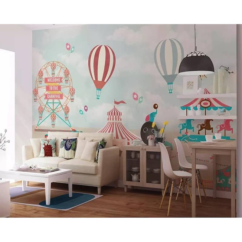 GK Wall Design Red Circus Amusement Park Wallpaper