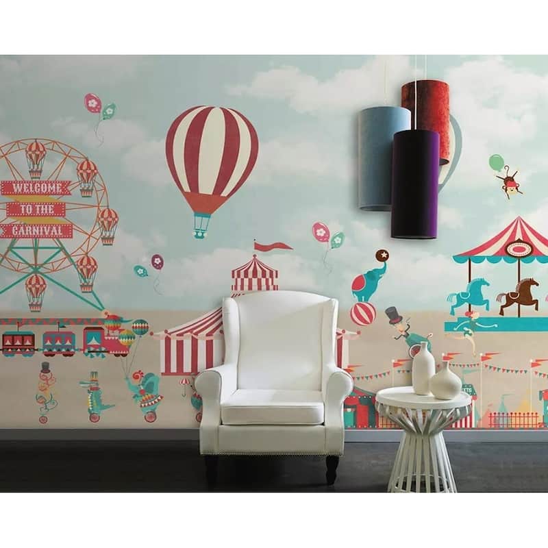 GK Wall Design Red Circus Amusement Park Wallpaper