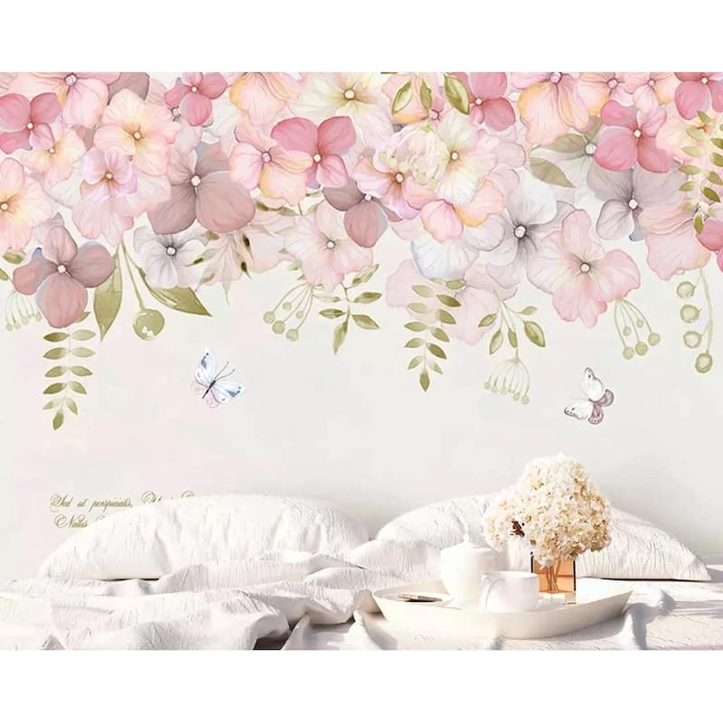 GK Wall Design Hydrangea Flower Pink Blossom Wallpaper