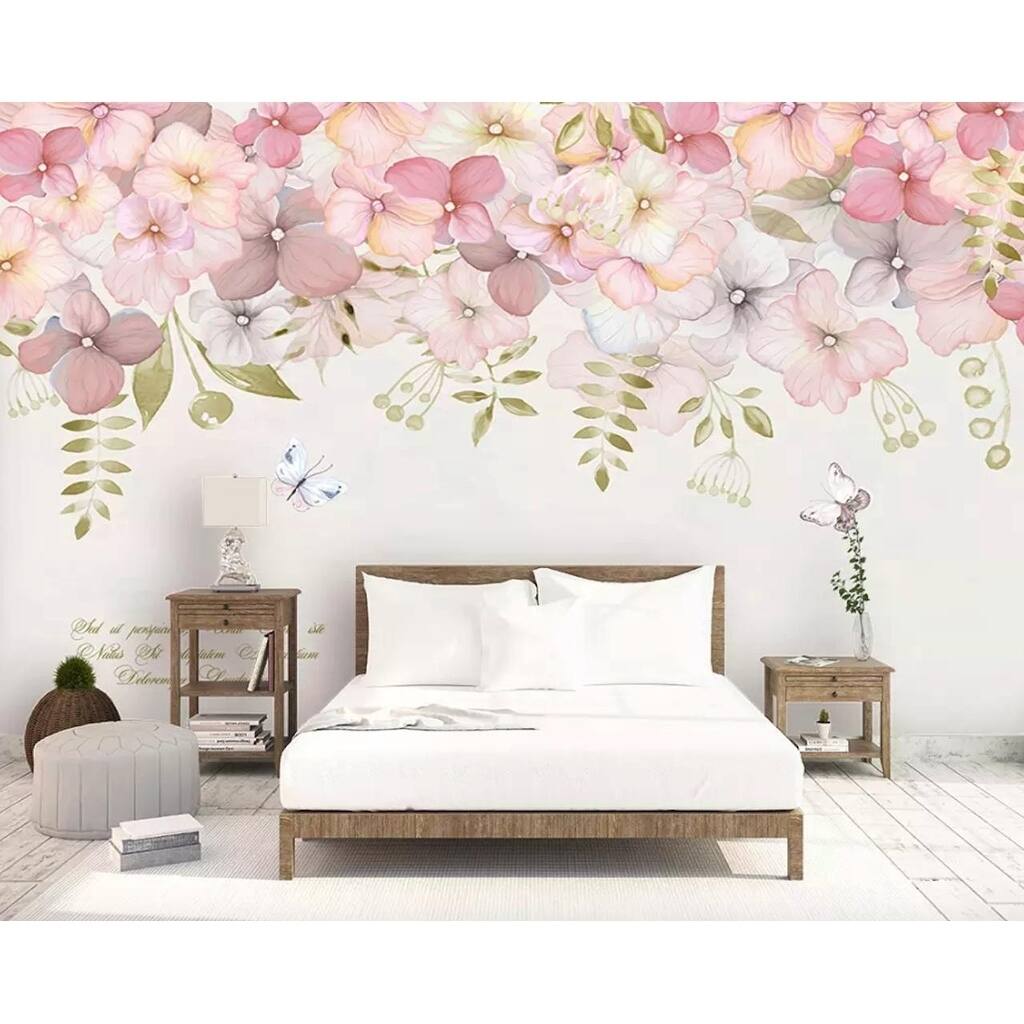 GK Wall Design Hydrangea Flower Pink Blossom Wallpaper