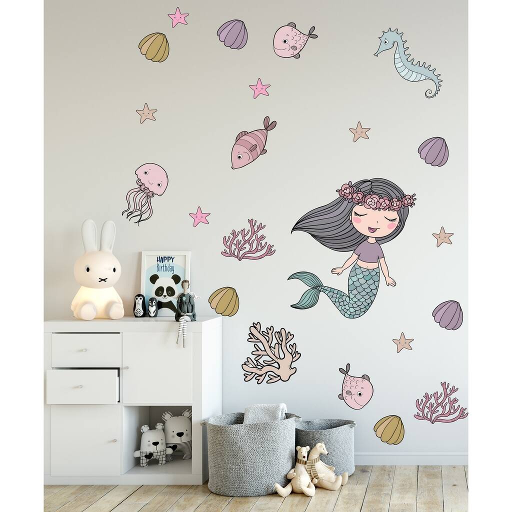 Mermaid Ariel Removable Wall Decal