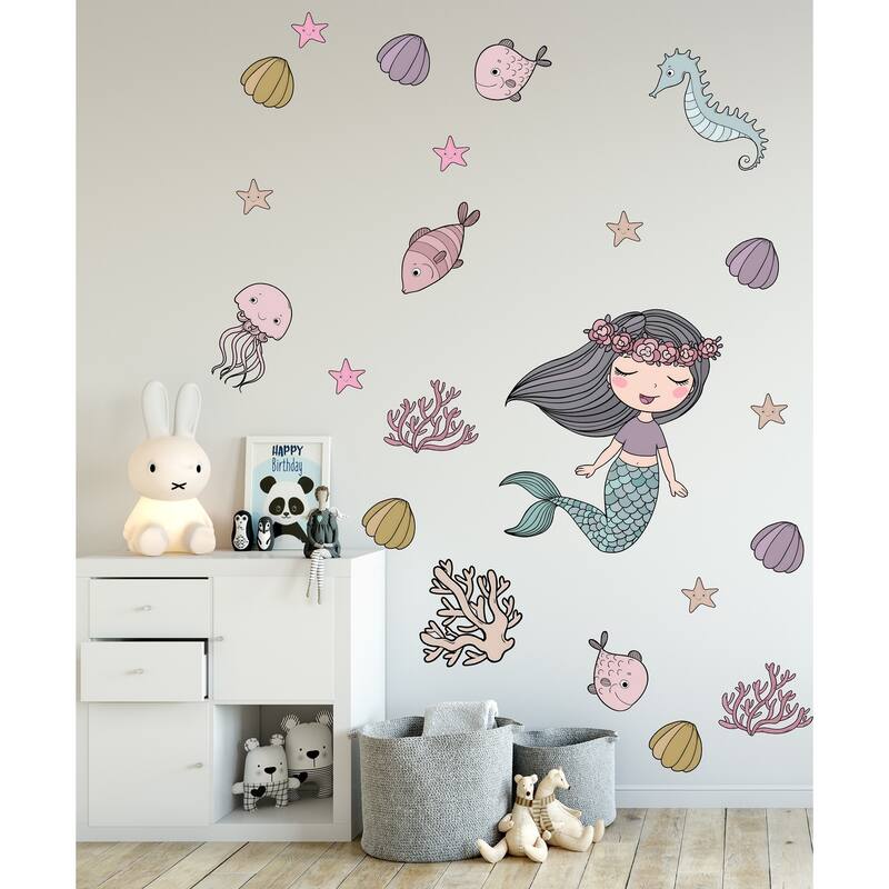 Mermaid Ariel Removable Wall Decal