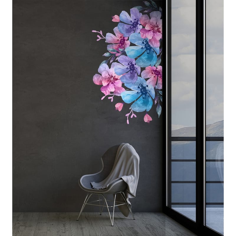 8 Big Gardenia Flower Wall Decal