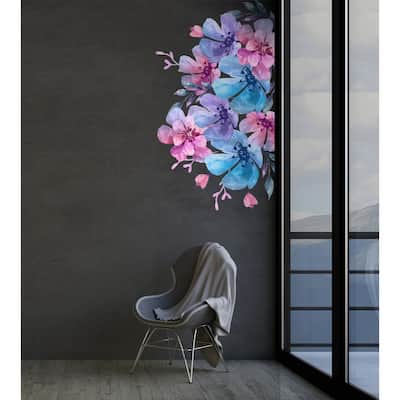 8 Big Gardenia Flower Wall Decal