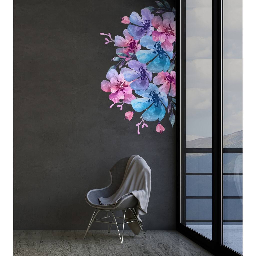 8 Big Gardenia Flower Wall Decal