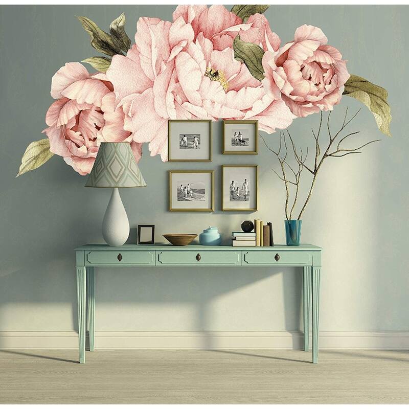 Pink Peonies Bouquet Flower Wall Decal
