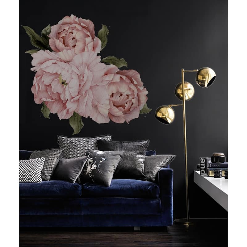 Pink Peonies Bouquet Flower Wall Decal