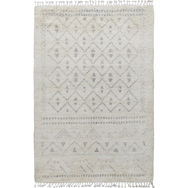 Decorative Tribal Moroccan Area Rug Handmade Foyer Wool Carpet - 4'10" x 8'5". Opens flyout.