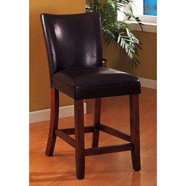 Empire Brown Bicast Leather Counter Stools (Set of 2)