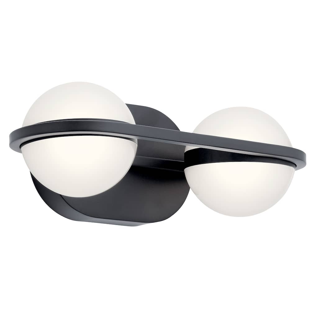 elan Brettin Collection 2-Light LED Vanity Light Matte Black