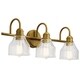 preview thumbnail 1 of 2, Copper Grove Grandi 3-light Natural Brass Vanity Light