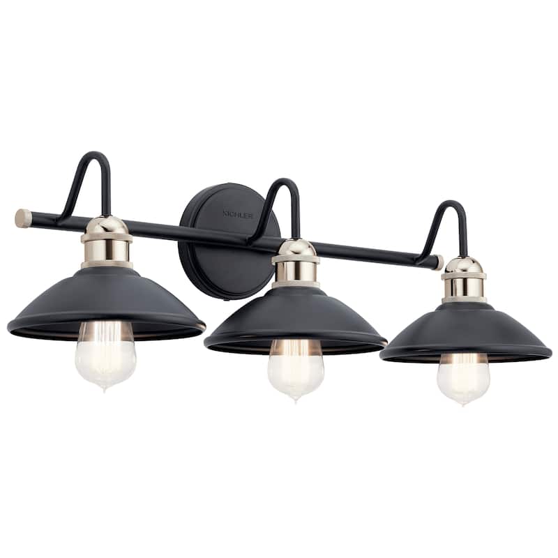 Kichler Lighting Clyde 3-Light Vanity Light Black