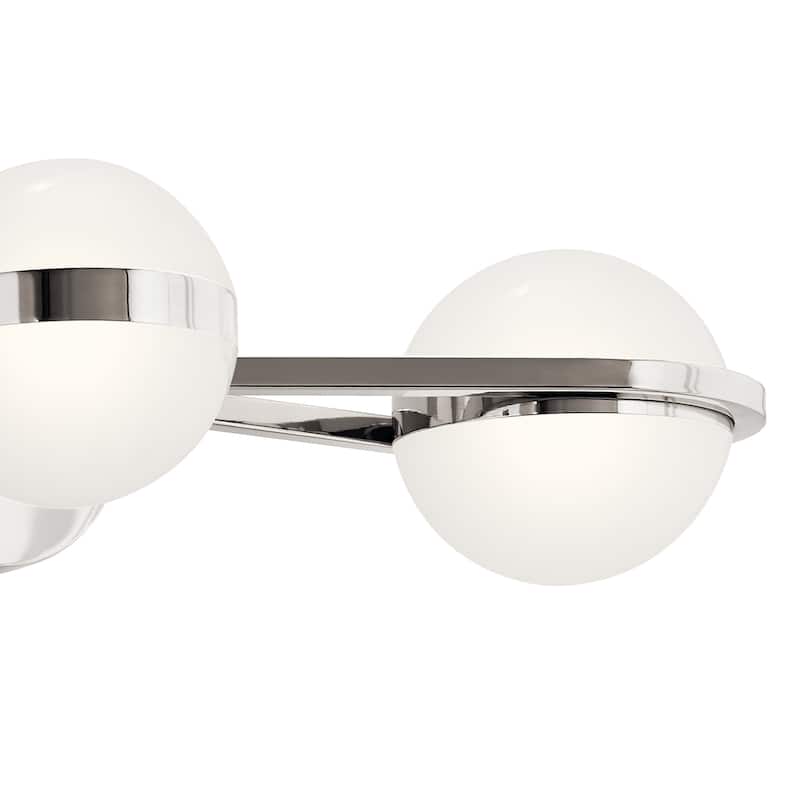 elan Brettin Collection 3-Light LED Vanity Light Polished Nickel