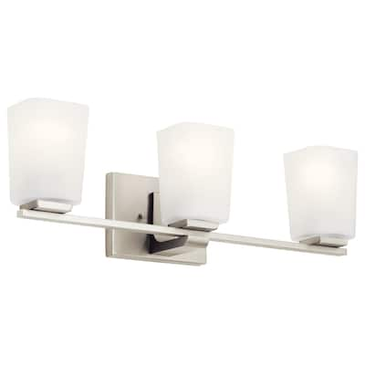 Kichler Lighting Roehm 3-Light Vanity Light Brushed Nickel