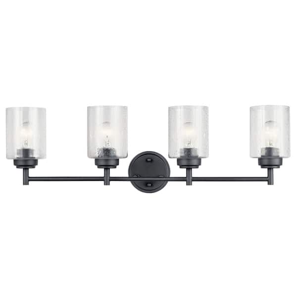 slide 2 of 3, Kichler Lighting Winslow 4-Light Vanity Light Black