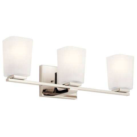 Kichler Lighting Roehm 3-Light Vanity Light Polished Nickel