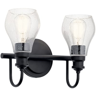 Kichler Lighting Greenbrier 2-Light Vanity Light Black