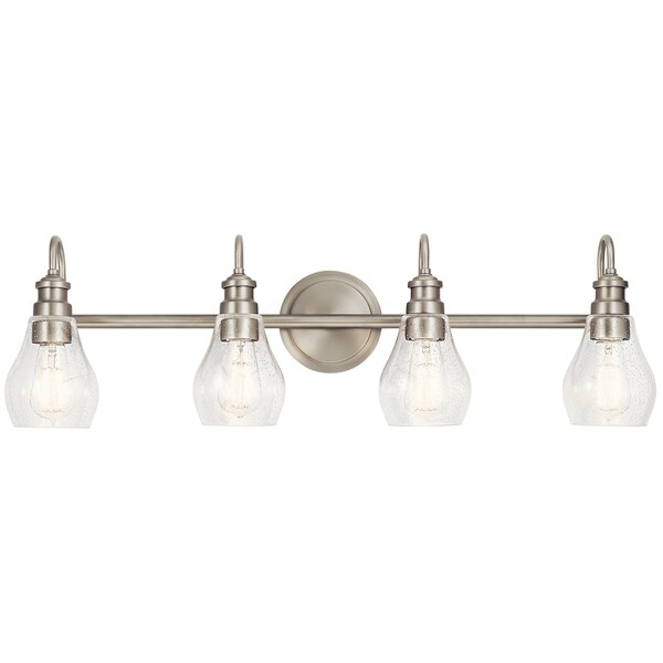 brushed nickel 4 light vanity