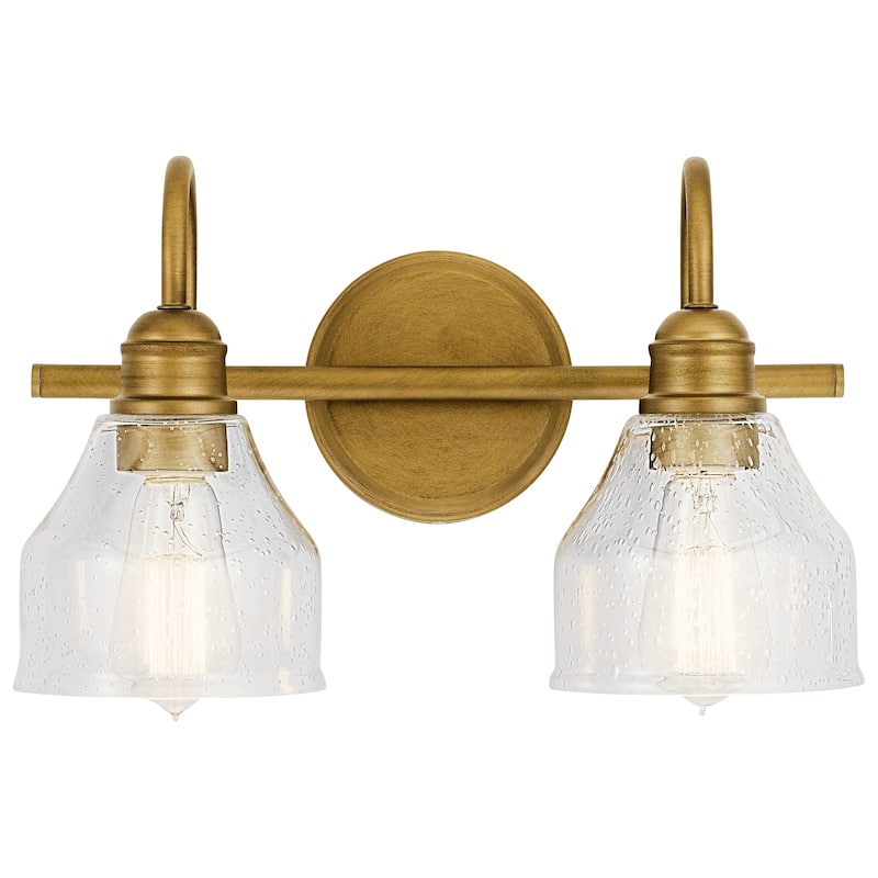 Kichler Lighting Avery 2-Light Vanity Light Natural Brass